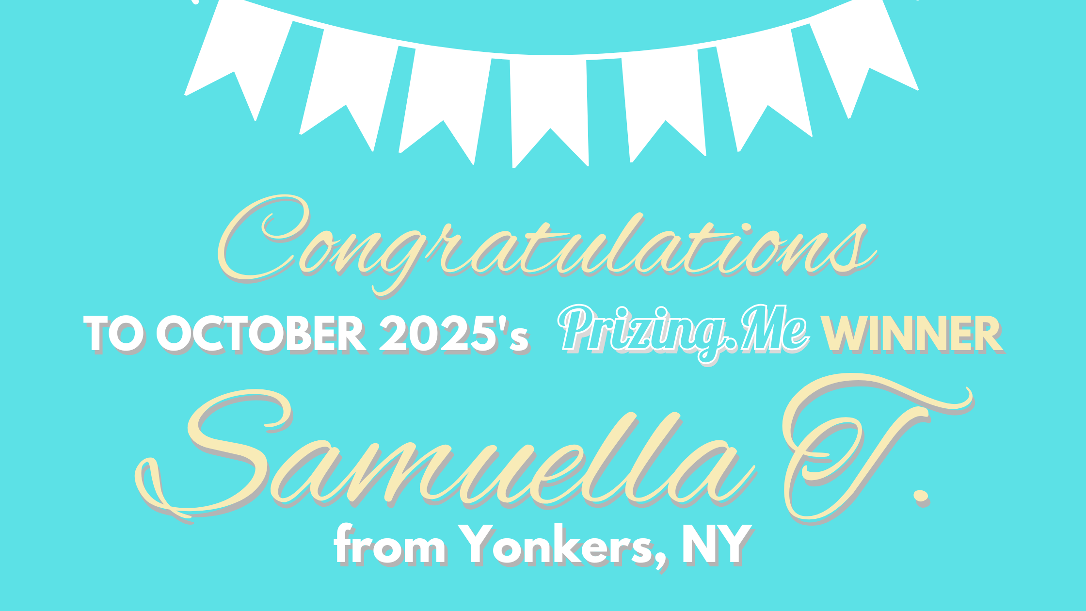 Cue the Party Music – Congratulations to Our October Giveaway Winner!